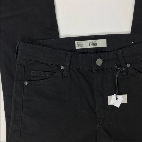 NWT Topshop Moto Black Ripped Knee Skinny Jeans - Picture 5 of 6